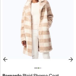 Bernardo - Plaid Sherpa coat